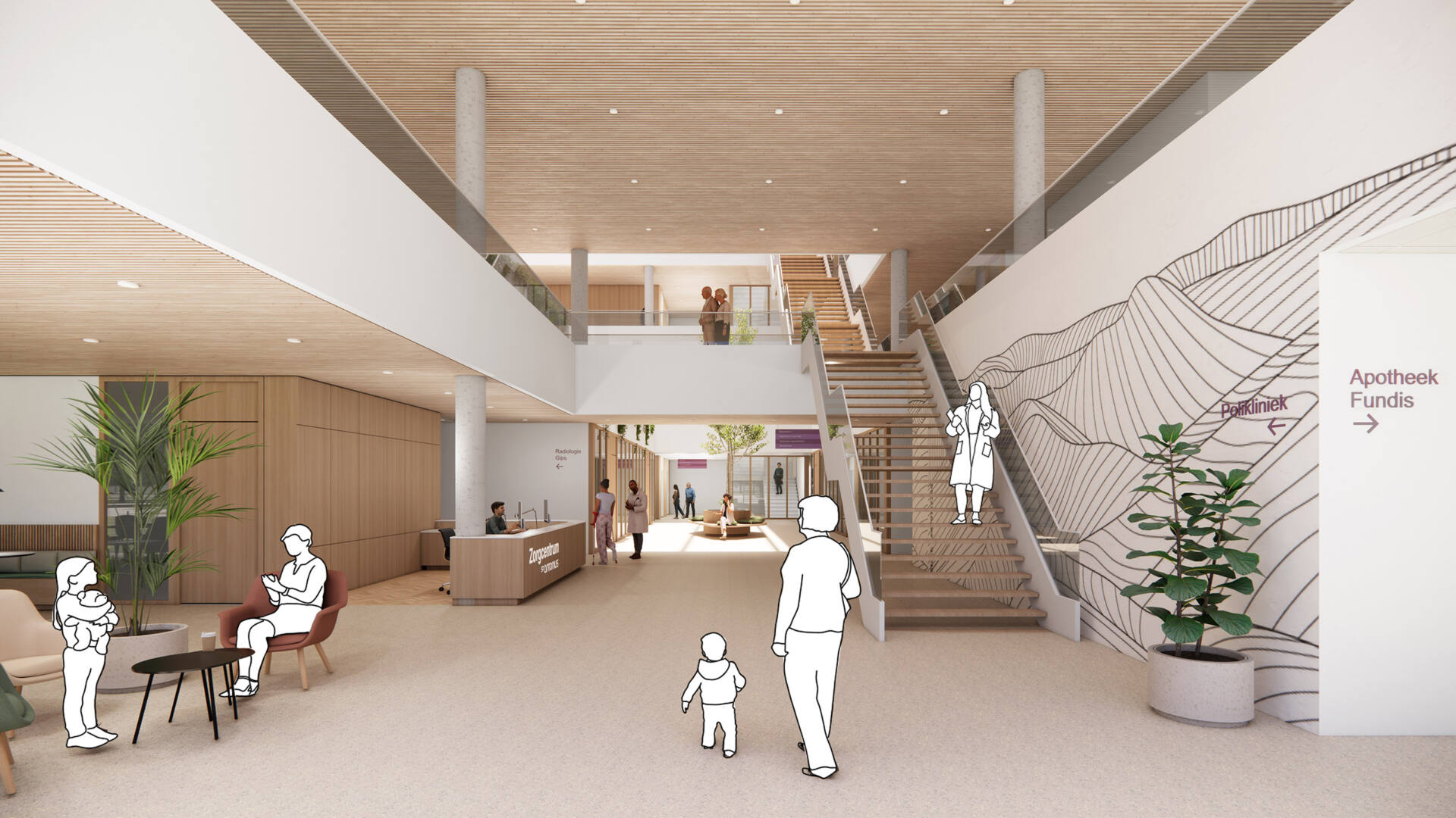 Vakwerk Architecten - Interior View Entree - Zorggebouw Woerden